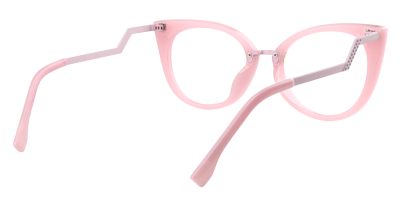 Cat Eye Pink Glasses | ZEELOOL UK Eyeglass Frame5