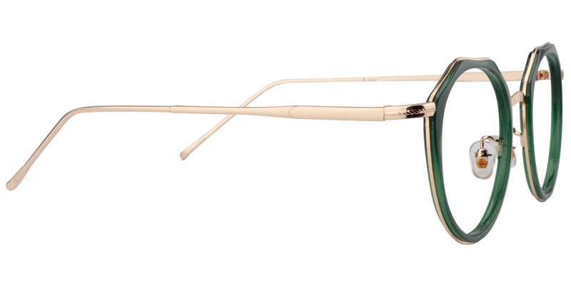 Geometric Green Glasses | ZEELOOL UK4