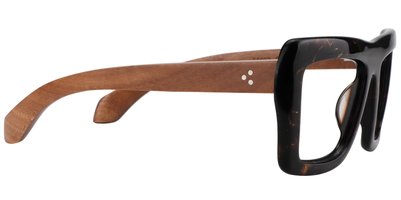 Rectangle Black-Gold Glasses4