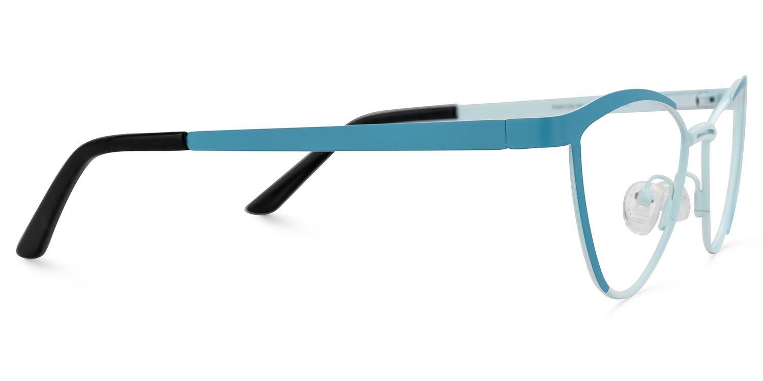 Sydney Cat Eye Blue Glasses | ZEELOOL UK2
