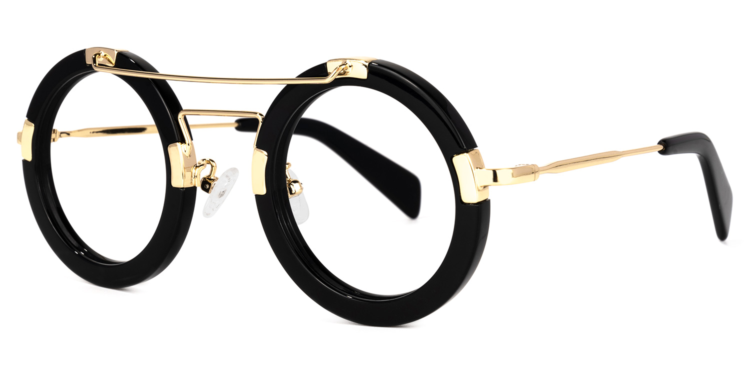 Martis Round Black Glasses | ZEELOOL UK1