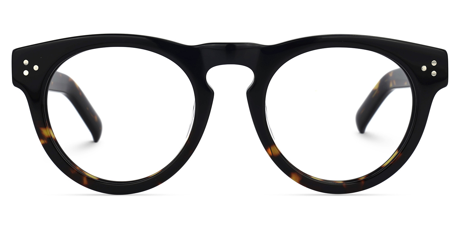 Malloy Round Black and Tortoise Glasses good-img