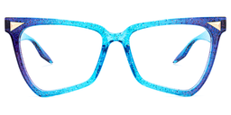Cicely Blue Geometric Glasses0