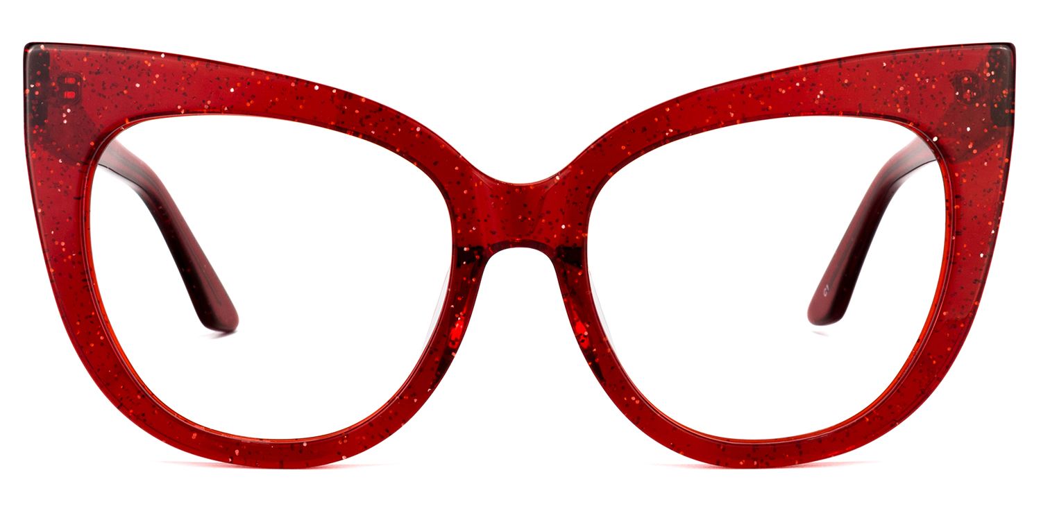 Trenton Cateye Red Glasses | ZEELOOL UK0