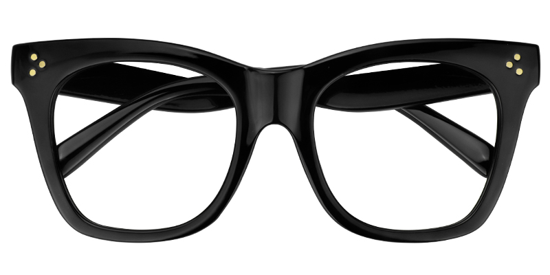 Gordon Rectangle Black Glasses1