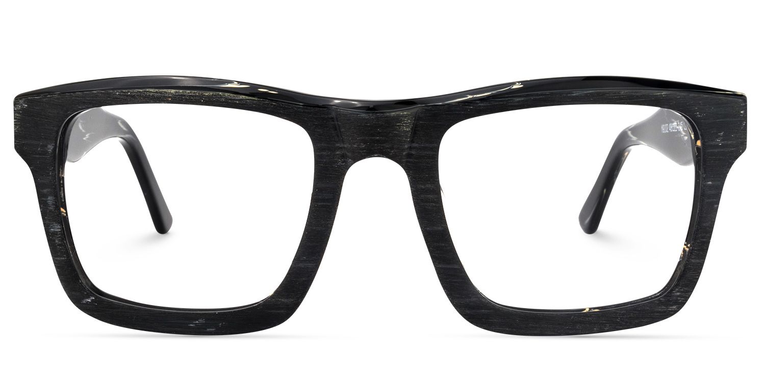 Rectangle Black Glasses | ZEELOOL UK0