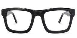 Riley Rectangle Black Glasses0