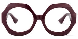 Geoffrey Geometric Dark-Red Glasses0