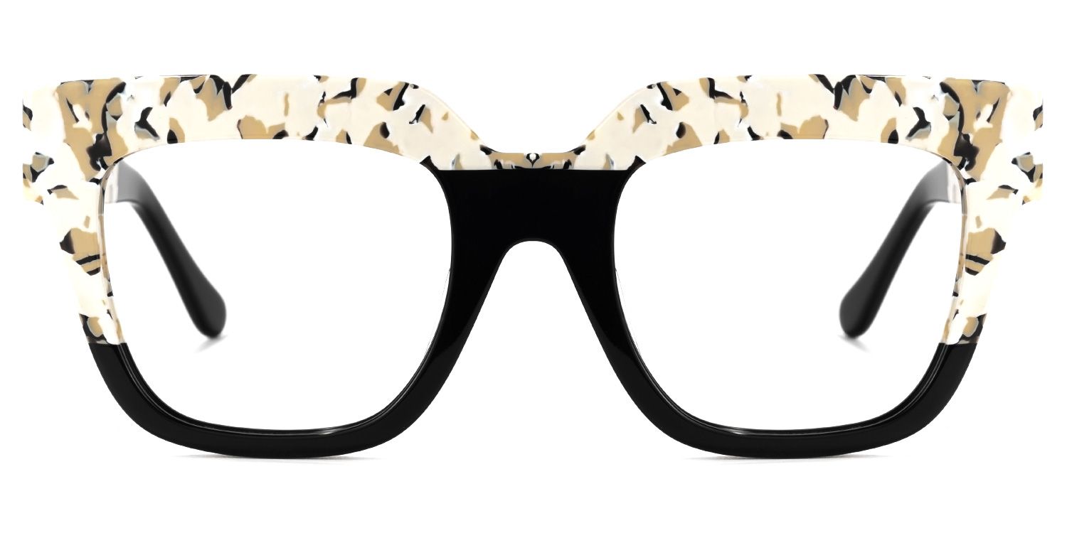 Carolann Square Black Frame Glasses | ZEELOOL UK0