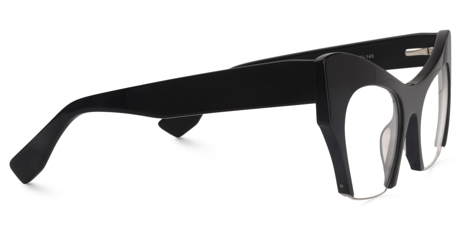 Cat Eye Black Glasses | ZEELOOL UK3