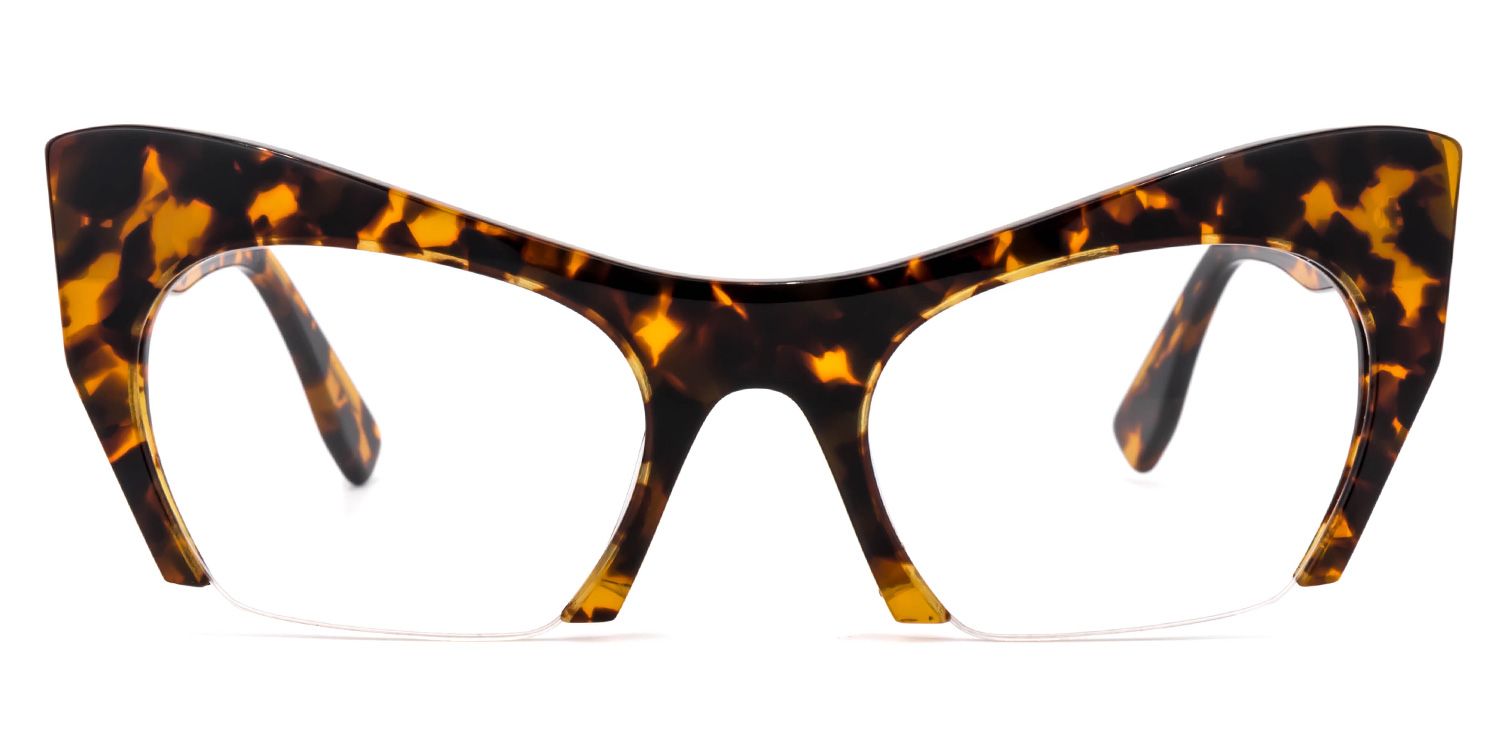 Kyle Cat Eye Yellow Tortoise Glasses | ZEELOOL UK0