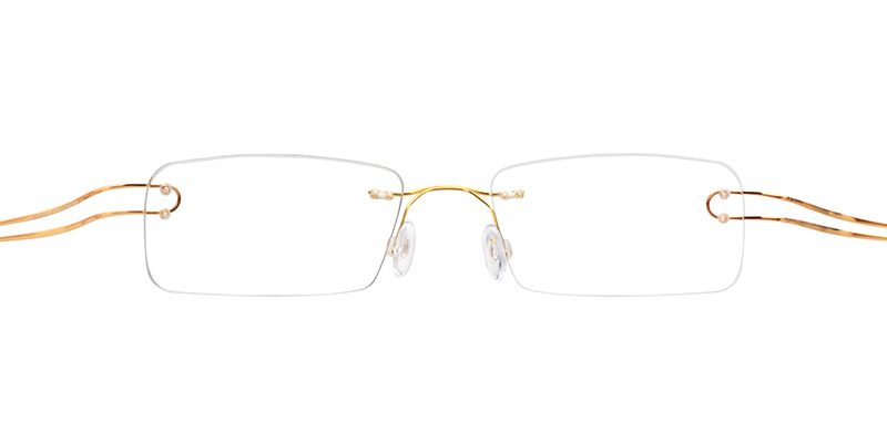 Skyler Rectangle Titanium Glasses  | ZEELOOL UK2