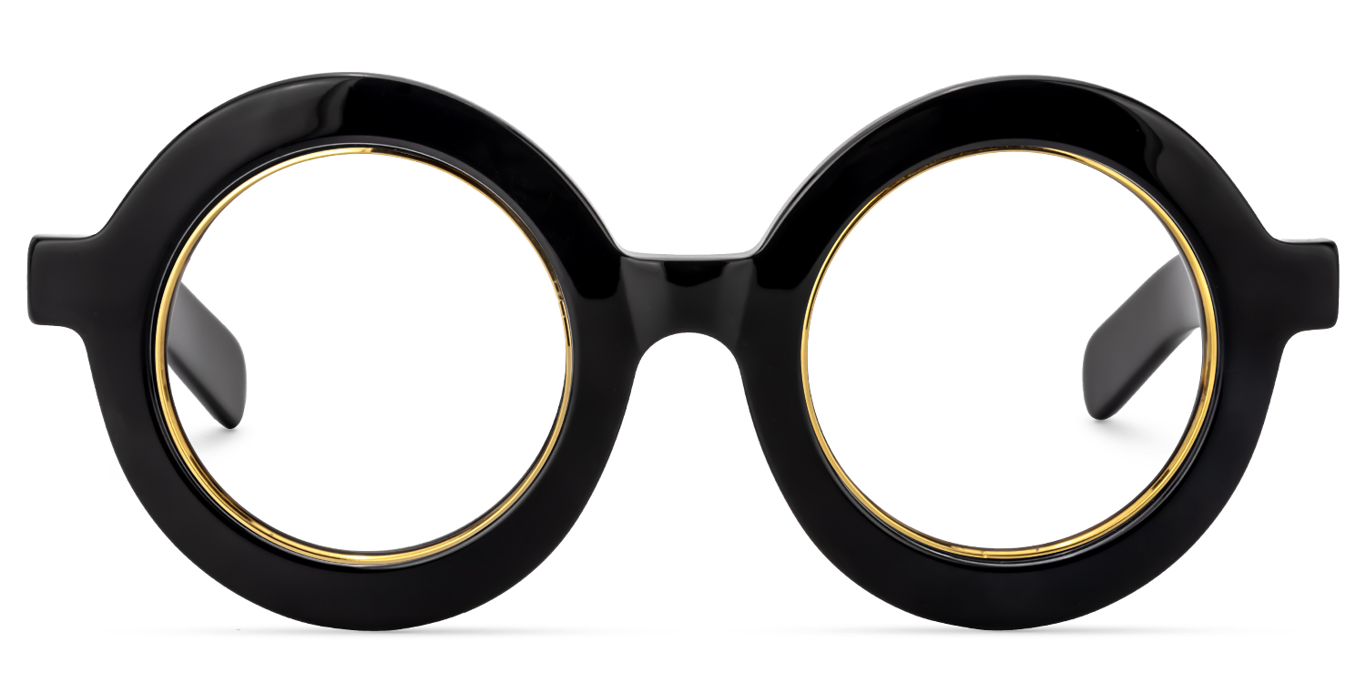 Calhoun Round Black Glasses