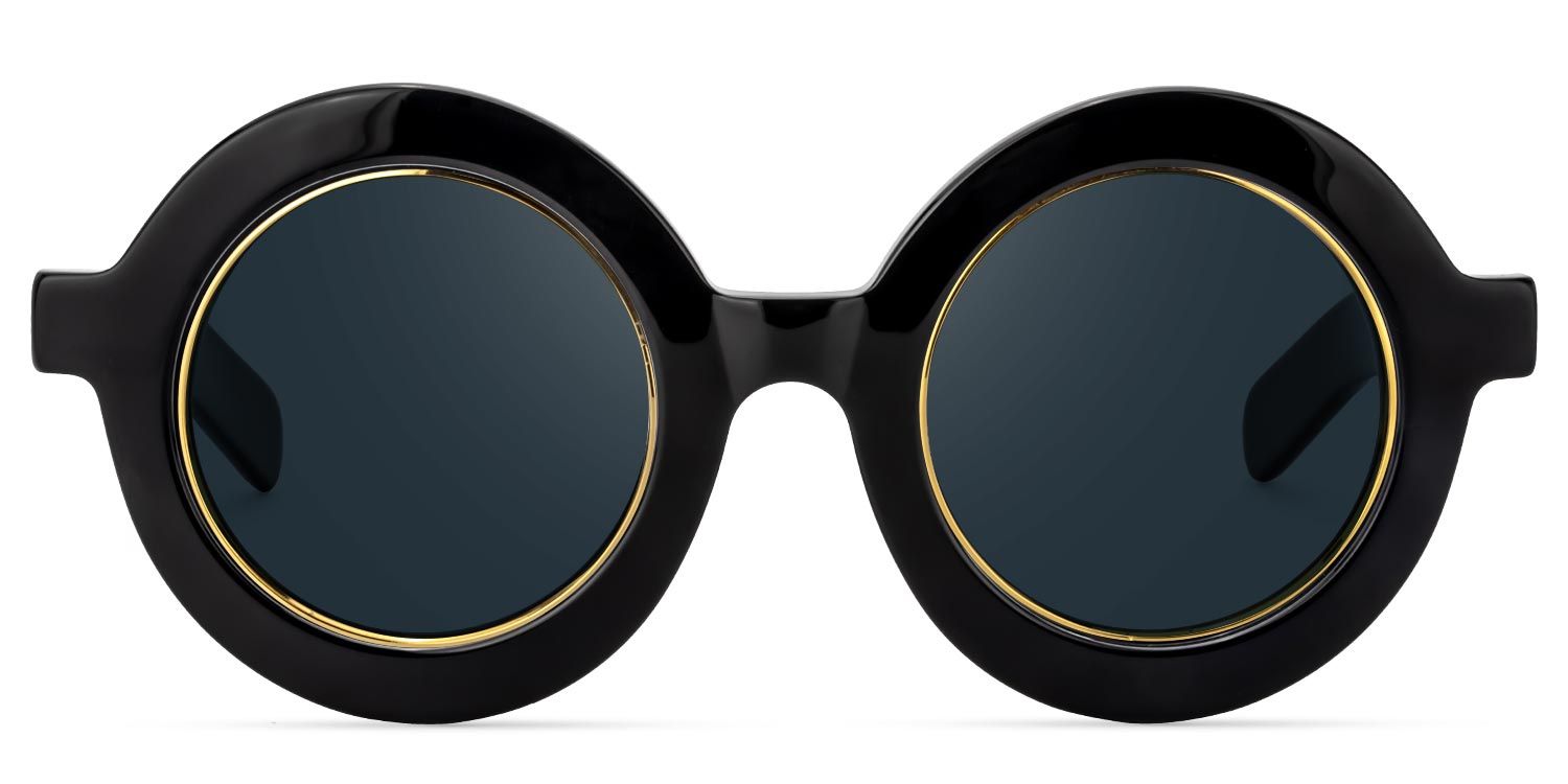 Calhoun Round Black Sunglasses | ZEELOOL UK0