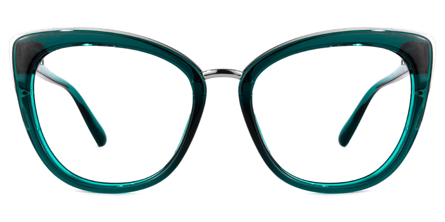 Kennard Cateye Peacock-Blue Glasses | ZEELOOL UK0