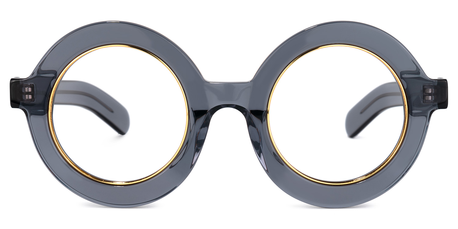 Calhoun Round Gray Glasses | ZEELOOL UK0