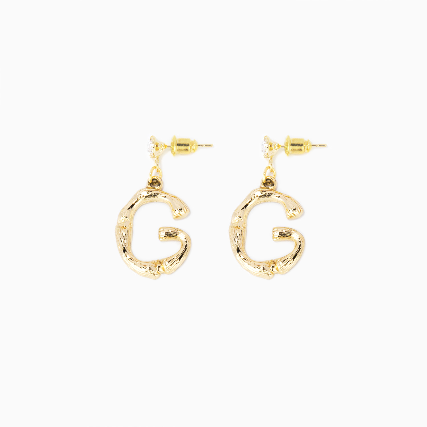 Stylish Letter G Shape Gold Earrings | ZEELOOL UK1