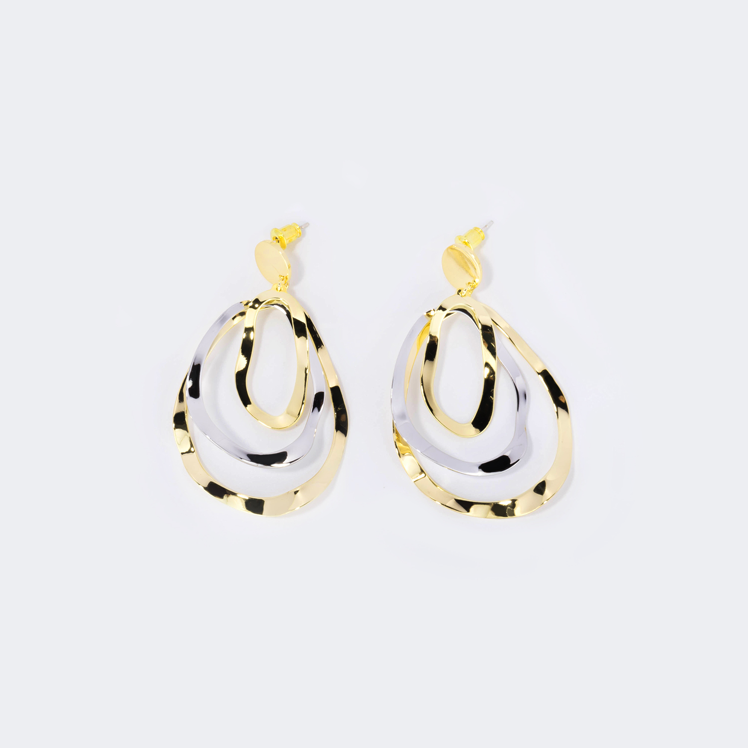 Stylish Pear-Shaped Metal Earrings | ZEELOOL UK1