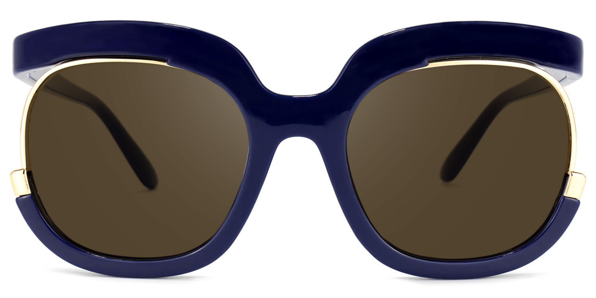 Darice Round Dark-Blue Sunglasses | ZEELOOL UK0