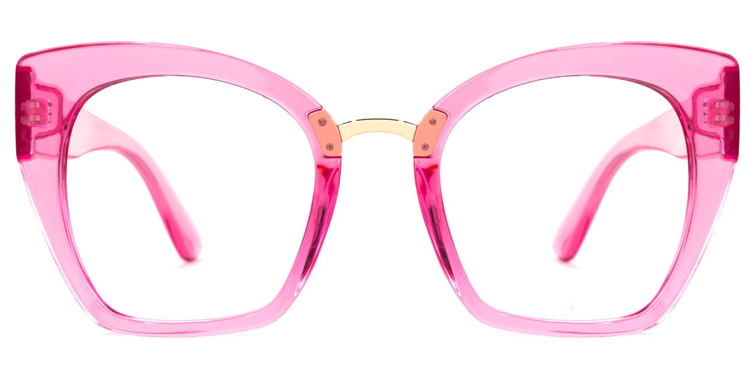 Denis Cat Eye Pink Glasses | ZEELOOL UK0