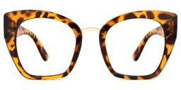 Denis Cat Eye Yellow-Tortoise Glasses0