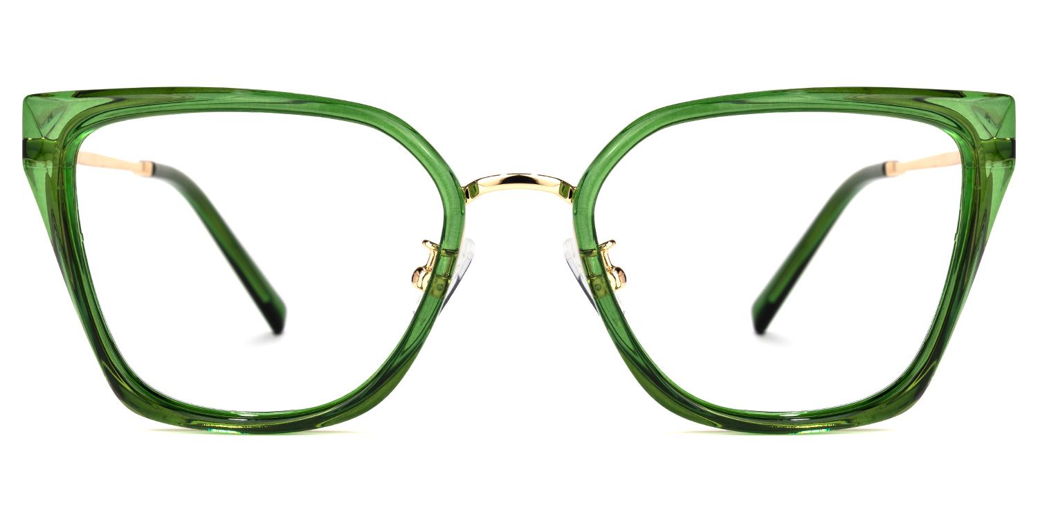 Martine Square Green Glasses | ZEELOOL UK0