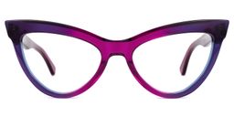 Sekudo Cateye Purple Glasses0