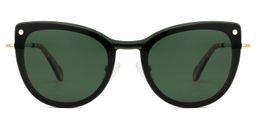 Paulette Clip-on Green Glasses0