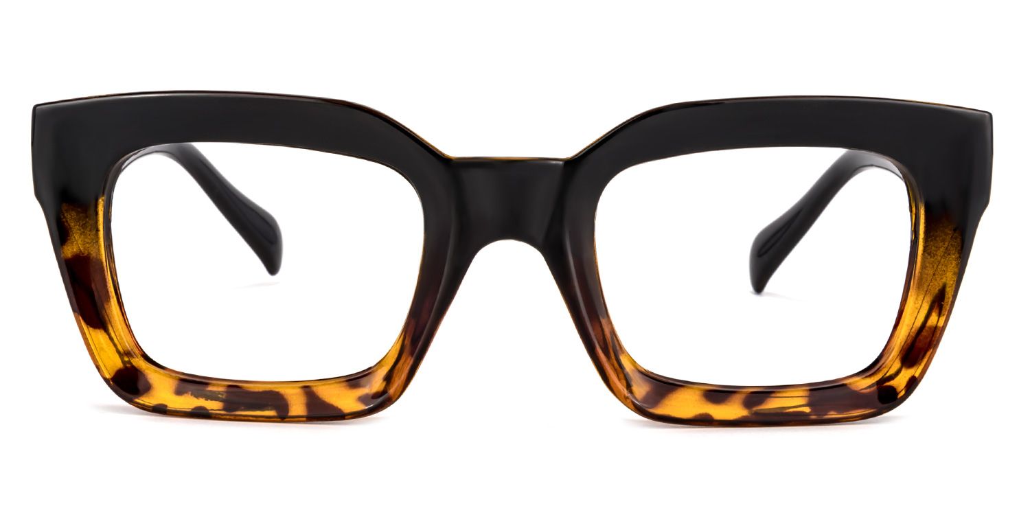 Nevaeh Square Yellow-Tortoise Glasses | ZEELOOL UK0