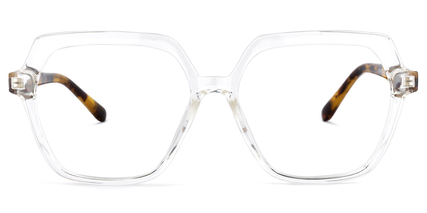 Norah Geometric Clear Glasses | ZEELOOL UK0