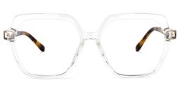 Norah Geometric Clear Glasses0