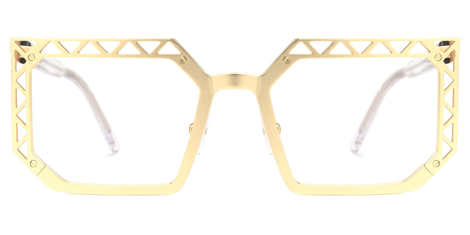Adorno Square Gold Glasses | ZEELOOL UK0