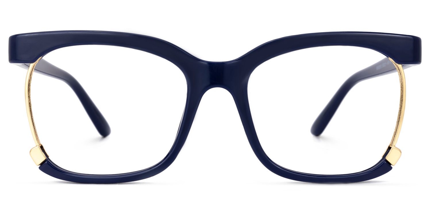 Obando Square Dark-Blue Glasses | ZEELOOL UK0