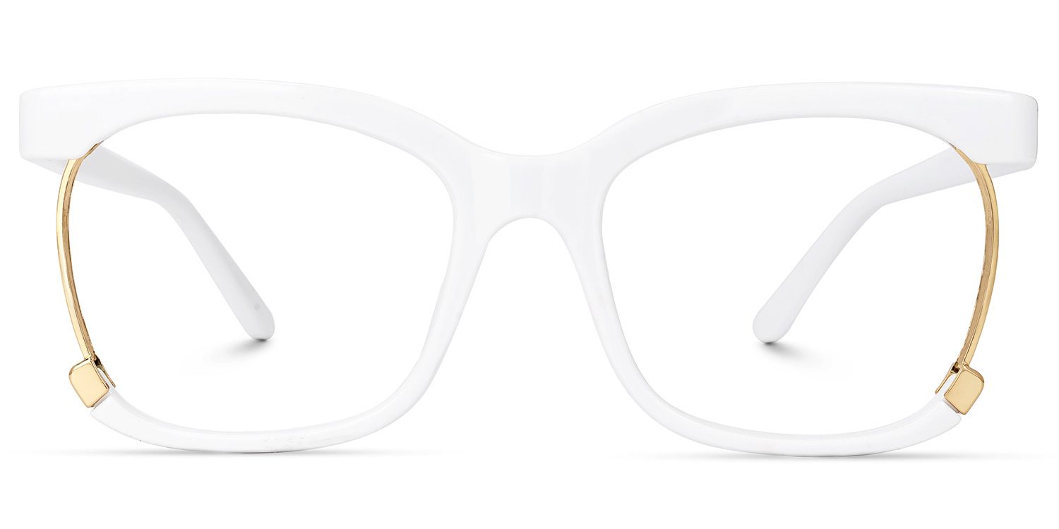 Obando Square White Glasses | ZEELOOL UK0