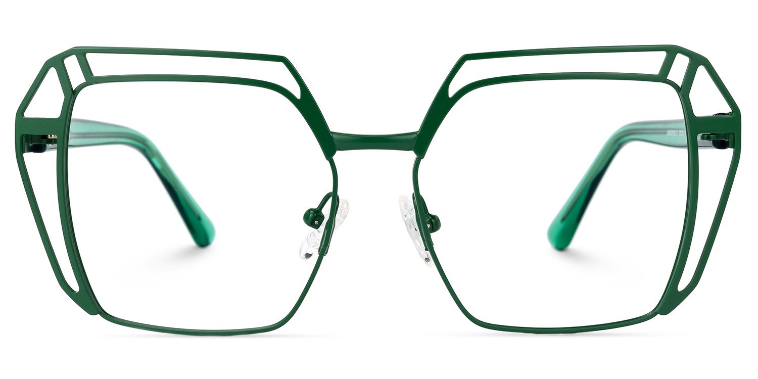 Murray Geometric Green Glasses | ZEELOOL UK0