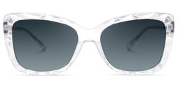 Edna Cateye Clear Sunglasses0