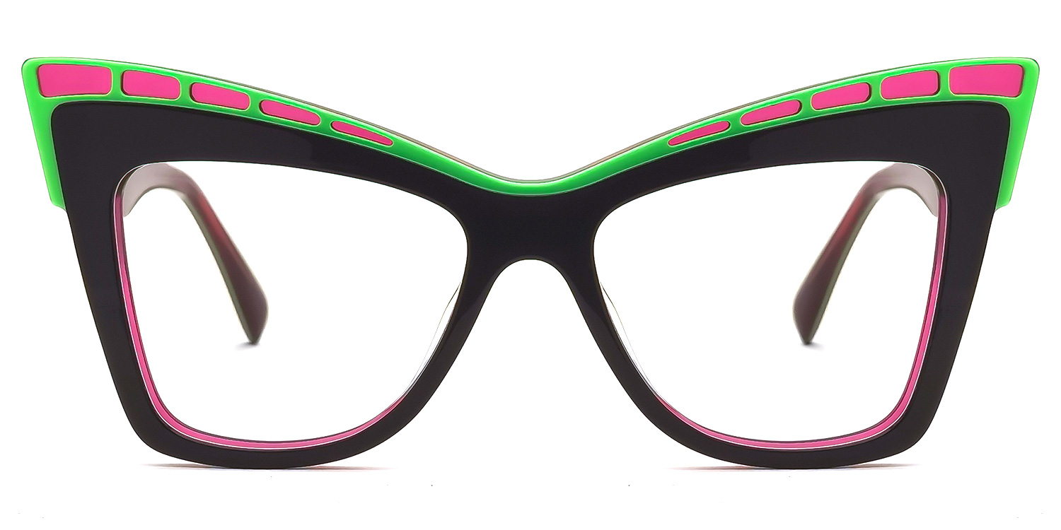 Abdoul Cateye Dark-Red Glasses | ZEELOOL UK0