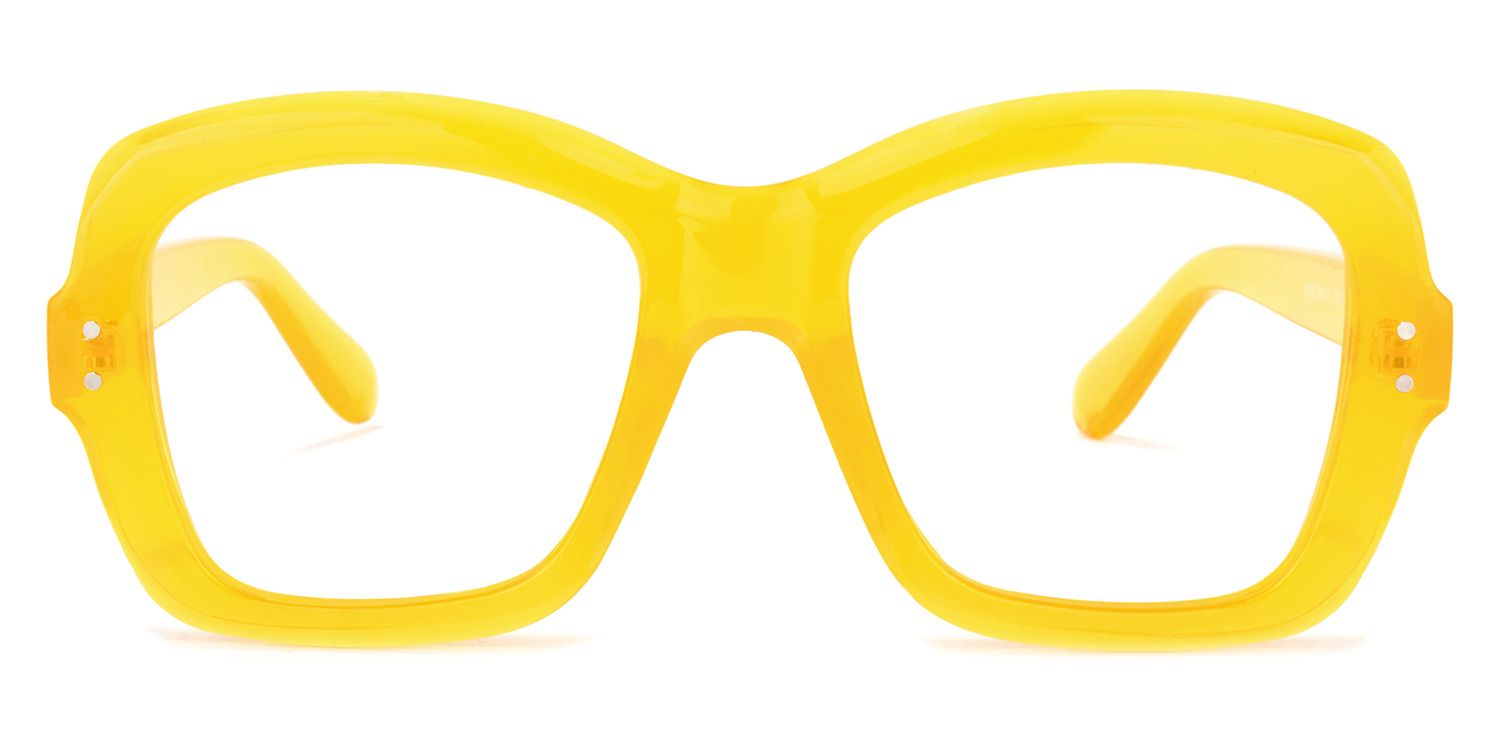 Mckenzie Square Yellow Glasses | ZEELOOL UK0