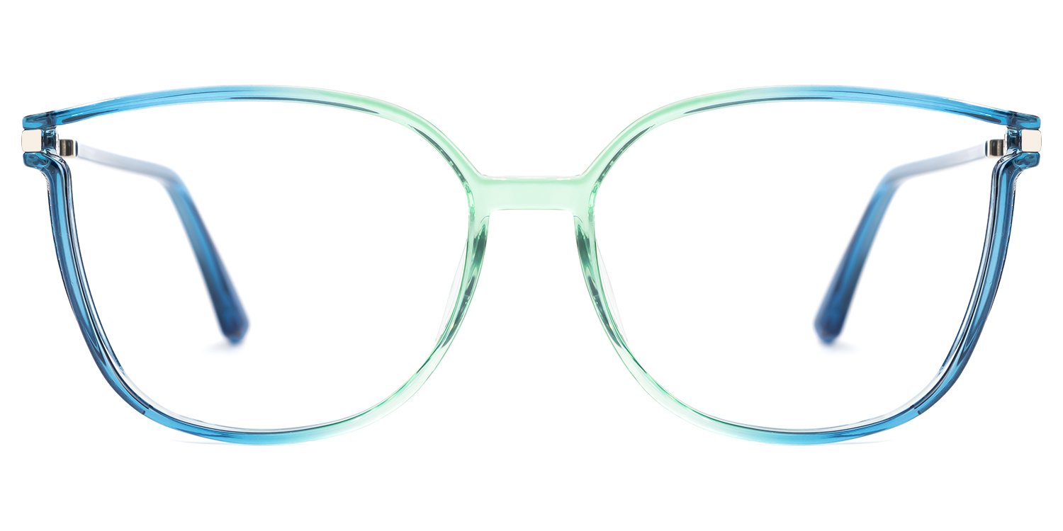 Rodz Square Blue-Green Glasses