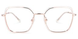 Natalee Square Rose-Gold Glasses0