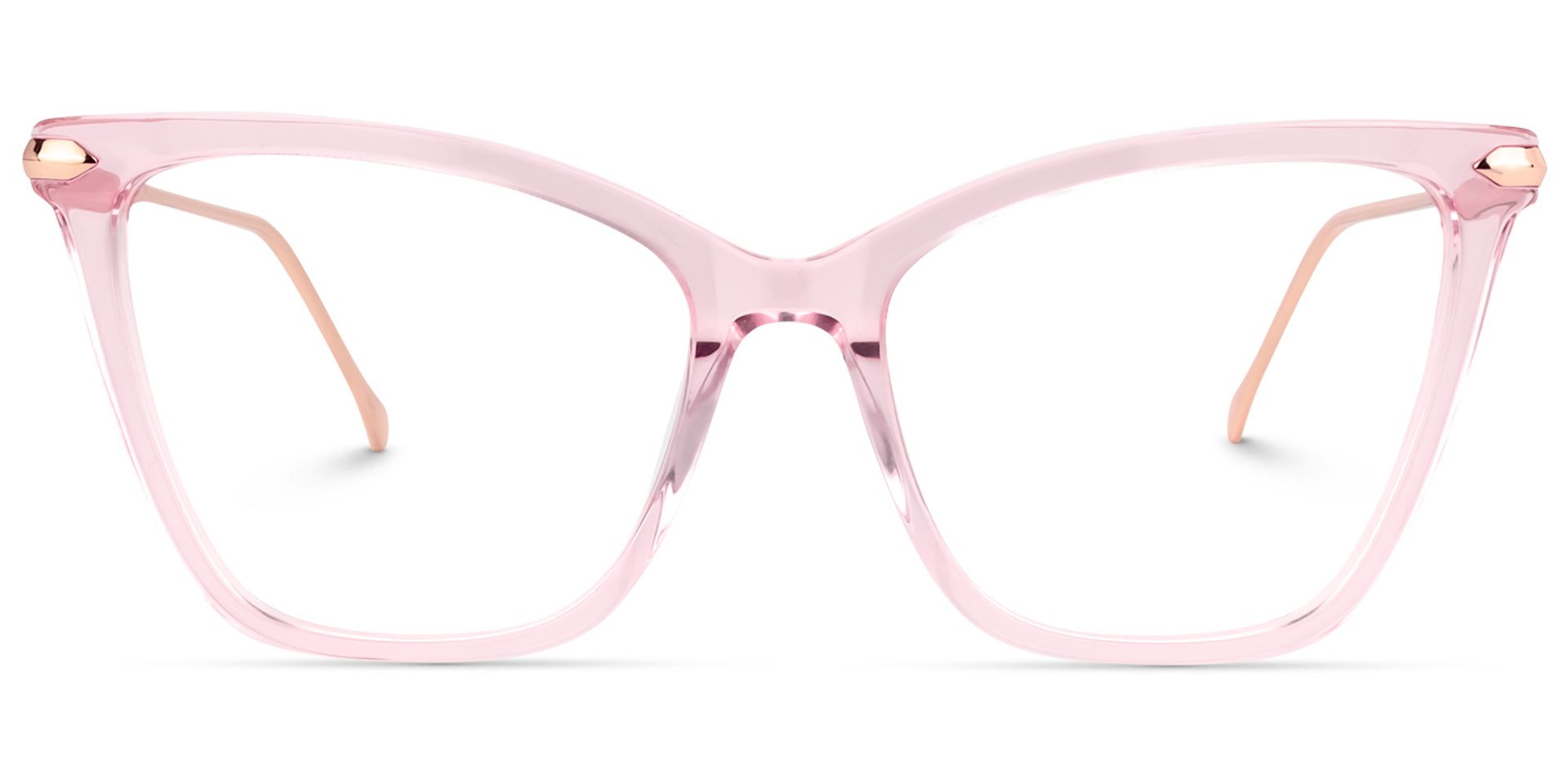 Hilary Butterfly Light Pink Transparent Eyeglasses0