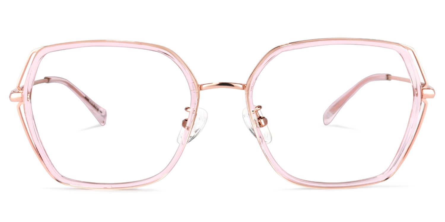 Odessa Geometric Pink Glasses | ZEELOOL UK0