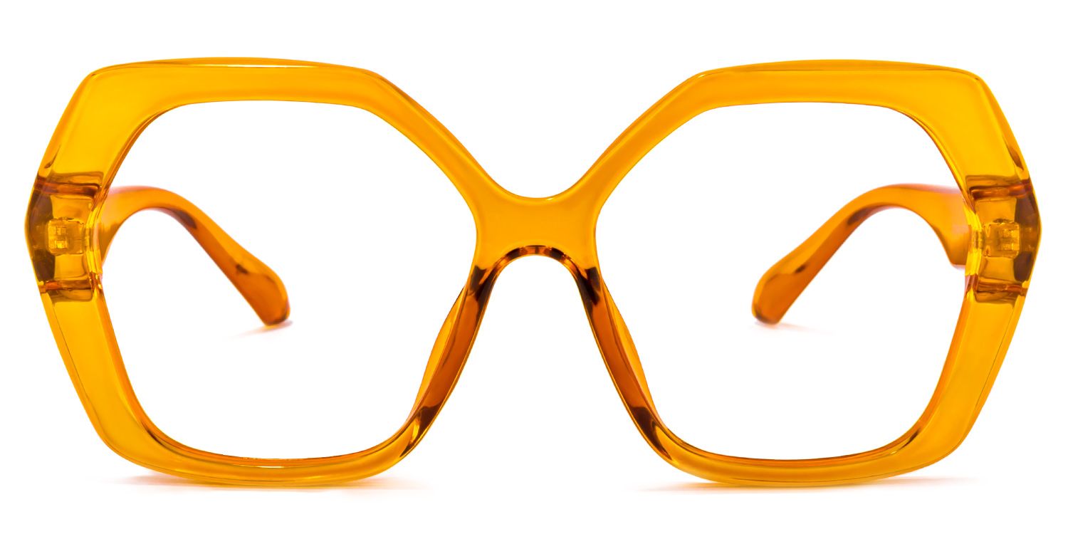 Piper Geometric Earthy-Yellow Glasses | ZEELOOL UK0