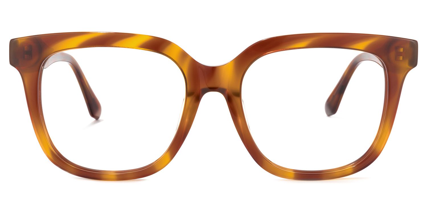 Quiana Square Yellow-Tortoise Glasses | ZEELOOL UK0