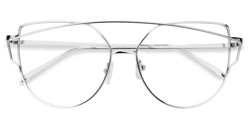 Selina Aviator Silver Glasses | ZEELOOL UK1