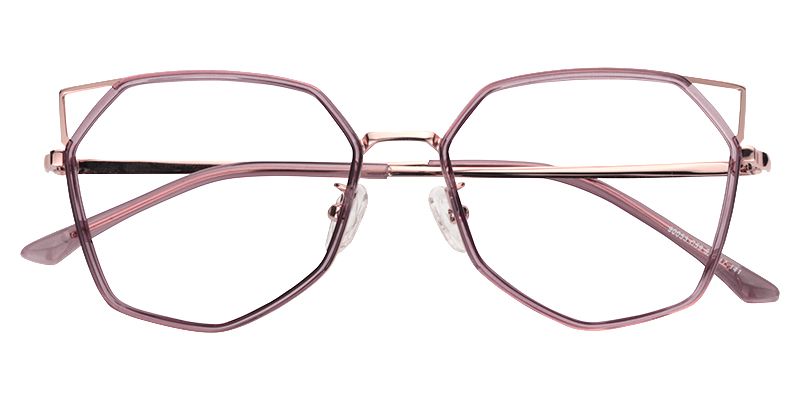 Aviva Geometric Light Purple Glasses | ZEELOOL UK1