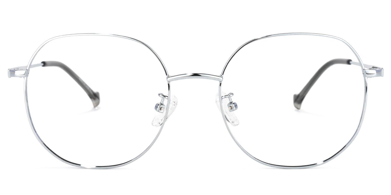 Qusay Round Silver Glasses | ZEELOOL UK0