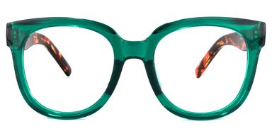 Harrell Square Dark-Green Glasses
