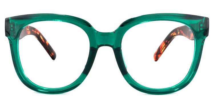 Harrell Dark-Green Square Glasses