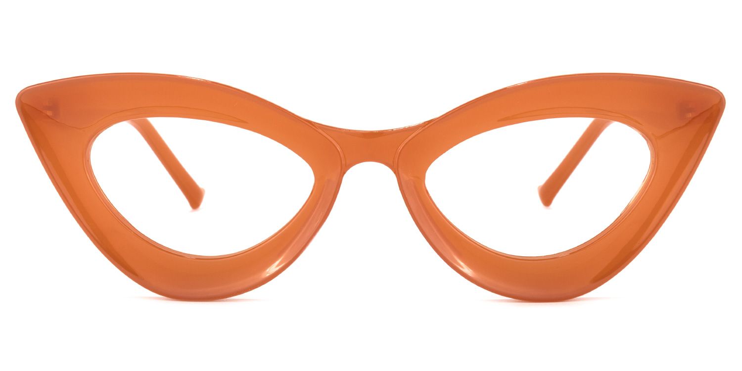 Quennell Cateye Burnt Orange Glasses | ZEELOOL UK0
